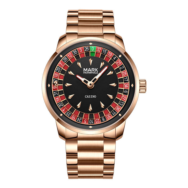 Rouletto™ Casino Watch – Elegancki Zegarek Unisex z Motywem Ruletki